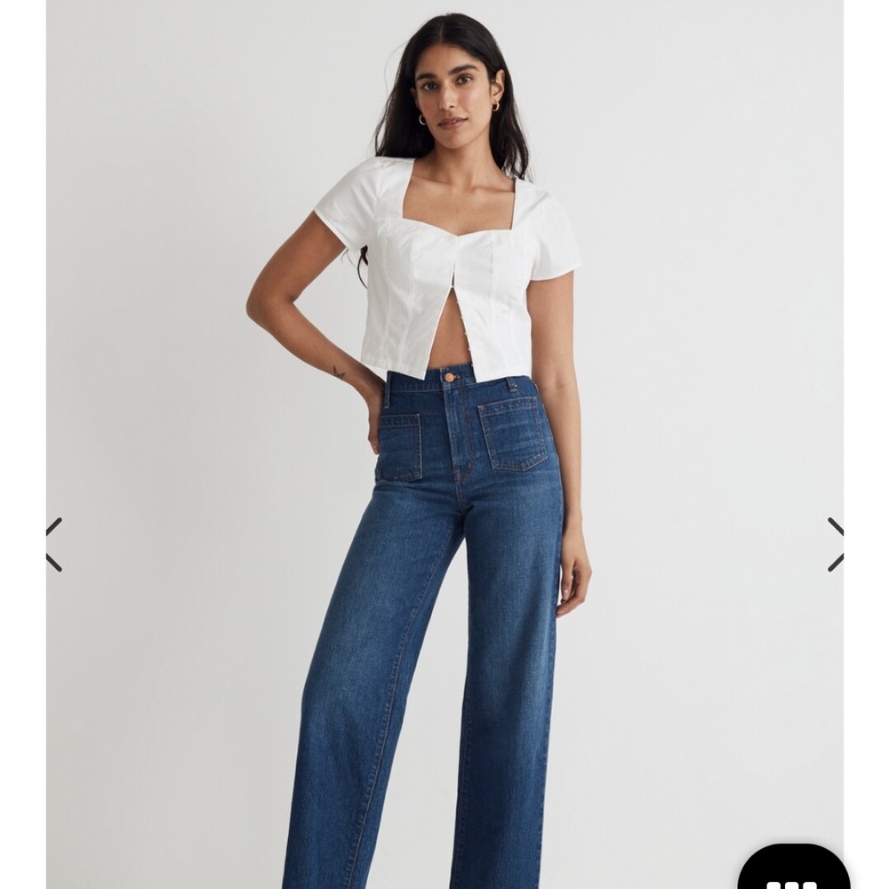 The Perfect Vintage Wide-Leg Jean: Patch-Pocket Edition